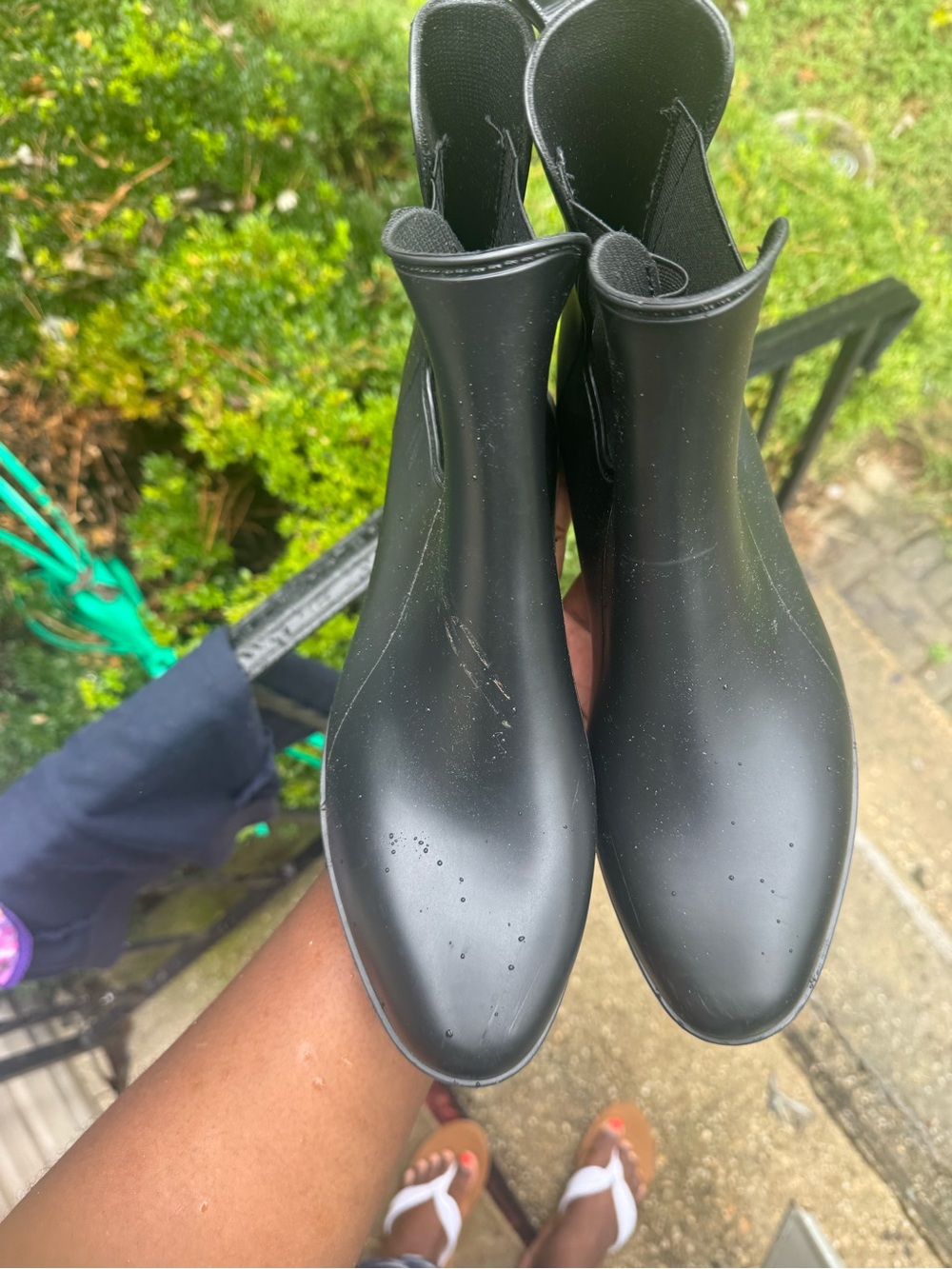 Women's Black Waterproof Ankle Rain Boots